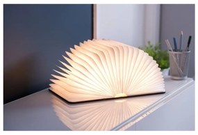 Veioză maro LED cu abajur textil (înălțime 2,5 cm) Booklight – Gingko