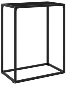 vidaXL Masă consolă, negru, 60x35x75 cm, sticlă securizată