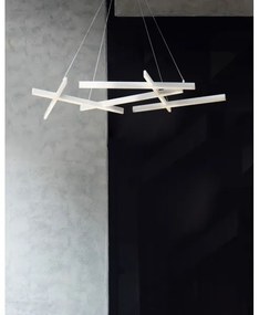 Lustră LED pe cablu Maytoni MOD016PL-L75W LINE LED/79W/230V alb