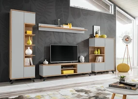 Mobilier living Betsy 20 RVPG BA (gri perlă + stejar riviera). 1024056
