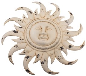Decorațiune metalică pentru perete Dakls Sun, alb