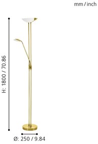 Eglo 93877 - LED Lumina cu intensitate variabila BAYA 1 LED/20W + LED/2,5W