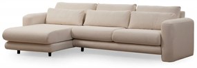 Coltar Lily crem plusat pe stanga