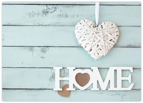 Tablou pe sticlă - I love home (70x50 cm)