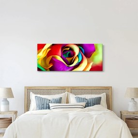 Tablou - Trandafir colorat (120x50 cm)