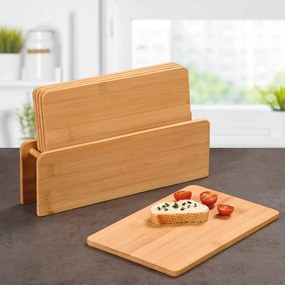 Set de 5 plăci de tăiat în suport Kesper 58376,24,5 x 15,5 x 0,9 cm