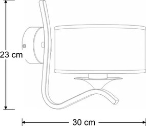 Brilagi - Lampă de perete SAPHIRE 1xE27/15W/230V crem/auriu/patină