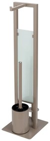 Suport pentru perie WC și hârtie igienică Wenko Rivalta, bej