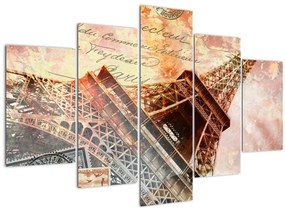 Tablou - Turnul Eiffel în stil vintage (150x105 cm)
