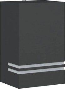 vidaXL Lampă exterioară de perete, negru, oțel inoxidabil