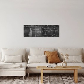 Tablou - Dragoste de numere (cu ceas) (90x30 cm)