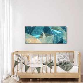 Tablou - Abstract turcoaz (120x50 cm)
