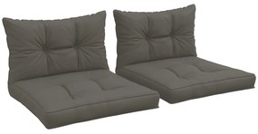 Outsunny Set de 4 perne pentru grădină cu 2 perne de șezut și 2 perne de spătar, poliester, gri antracit | Aosom Romania