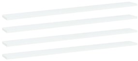 vidaXL Plăci bibliotecă, 4 buc., alb, 100 x 10 x 1,5 cm, PAL