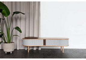 Masă TV maro/bej cu aspect de lemn de stejar 140x40 cm Audacious – UMAGE