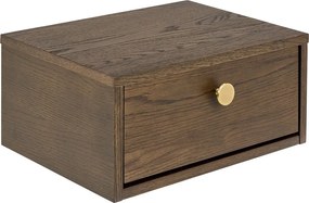 Noptieră în culoare naturală închisă cu aspect de lemn de stejar Monfort – Actona