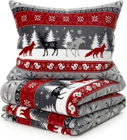 Lenjerie cocolino gri NOWY FOREST Dimensiune lenjerie de pat: 2 buc 70 x 90 cm | 200 x 220 cm