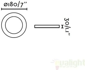 Spot LED alb incastrabil pentru baie cu protectie IP 44, TED 42926