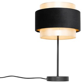 Lampă de masă modernă neagră cu auriu - Elif
