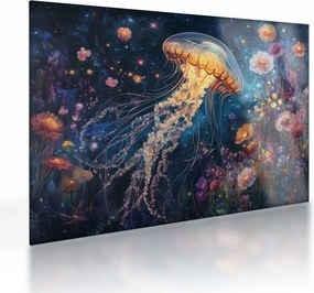 Tablou pe sticlă - Meduză magică (70x50 cm)