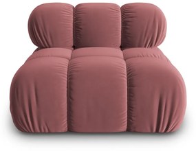 Canapea modulara Bellis cu 1 loc si tapiterie din catifea, roz