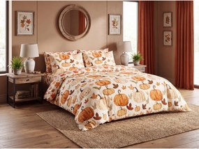 Lenjerie de pat din flanel LEAVES & PUMPKINS colorata Dimensiune lenjerie de pat: 2 buc 70 x 90 cm | 200 x 220 cm