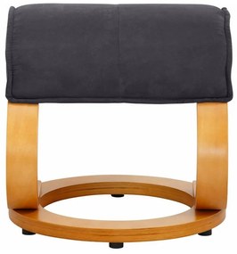 Set fotoliu și taburet cu tapițerie textilă Støraa Rika, gri