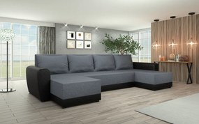 Canapea universală, gri/negru, DAKAR NEW U