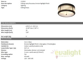 Plafoniera design LUX Rousseau bronz 112414 HZ