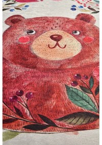 Covor antiderapant pentru copii Conceptum Hypnose Bears Garden, ø 140 cm