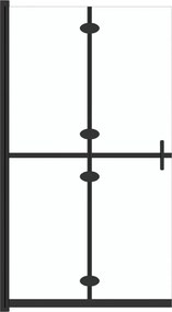 vidaXL Perete de duș walk-in pliabil 110x190cm sticlă ESG transparentă