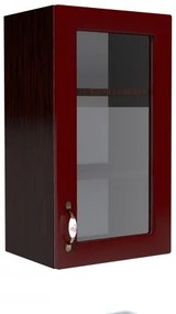 Corp superior 40 vitrina cu 1 usa Zebra MDF rosu simplu