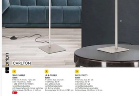Veioza/Lampa de masa pivotanta CARLTON nickel/alb