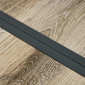 Outsunny Masă de Patio, Masă de Balcon, Masă de Dining pentru Exterior 145 x 85 cm pentru 6 Persoane cu Efect de Lemn, Cadrul din Oțel, Gri | Aosom Romania