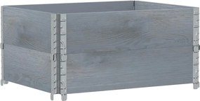 vidaXL Jardinieră de grădină, gri, 80x60 cm, lemn masiv pin