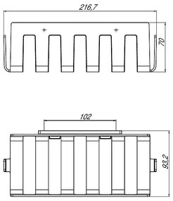 Etajera de dus, Emco System2, crom, 354500132