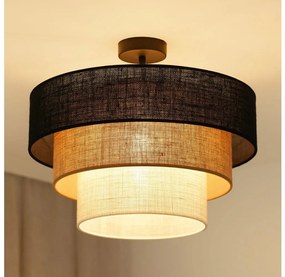 Brilagi - Plafonier ASPEN LUNETA 1xE27/15W/230V pr. 45 negru/bej/crem