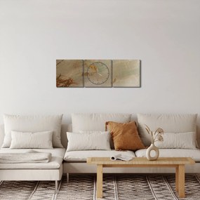 Tablou - Abstract texturat (cu ceas) (90x30 cm)