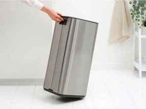 Coș de gunoi argintiu mat cu pedală din oțel 30 l Bo – Brabantia