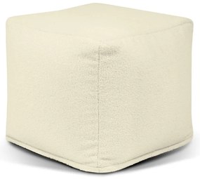 Fotoliu bean bag crem cu tapițerie din țesătură bouclé Up! MooG – SLOWDOWN