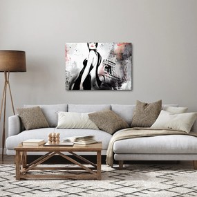 Tablou - Doamna și Turnul Eiffel (70x50 cm)