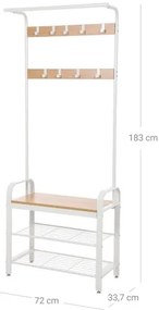 Cuier de podea NAVOR, maro/alb