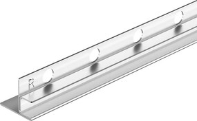 Profil inclinat dreapta pentru sticla Balneo Floor Strips 170 cm finisaj inox periat