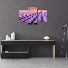 Tablou - ferma cu flori (90x60 cm)