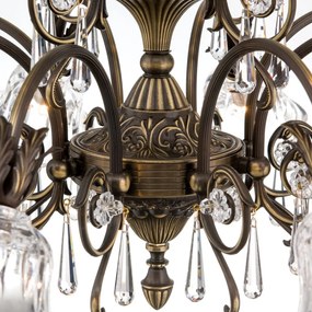 Candelabru cristal design lux LA BOHEME D-76cm 12L old patina