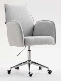 HR280K Scaun Gri Boucle cu Bază Cromata