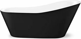 Cada freestanding Inter Ceramic acril negru-alb 180x80 cm