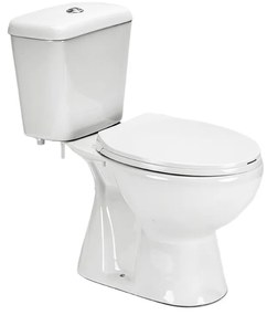 Toaletă monobloc Cleano cu evacuare inferioară și scaun