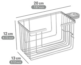 Raft pentru baie argintiu lucios autoadeziv din oțel inoxidabil Valognes – Wenko