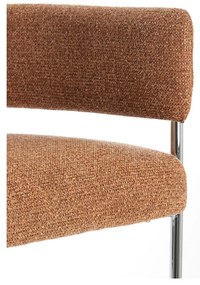 Scaun de sufragerie maro deschis cu cotiere tapițat Adante – Light &amp; Living